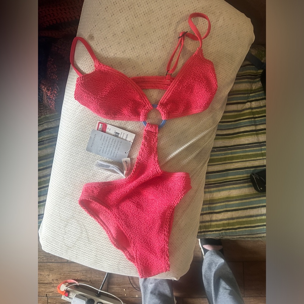 BOND-EYE AUSTRALIA ONE PIECE BATHING SUITE ONE SIZE NWT COLOR GUAVA/CORAL PINK - Picture 6 of 7